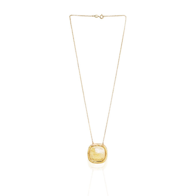 SQUARE BUTTON NECKLACE
